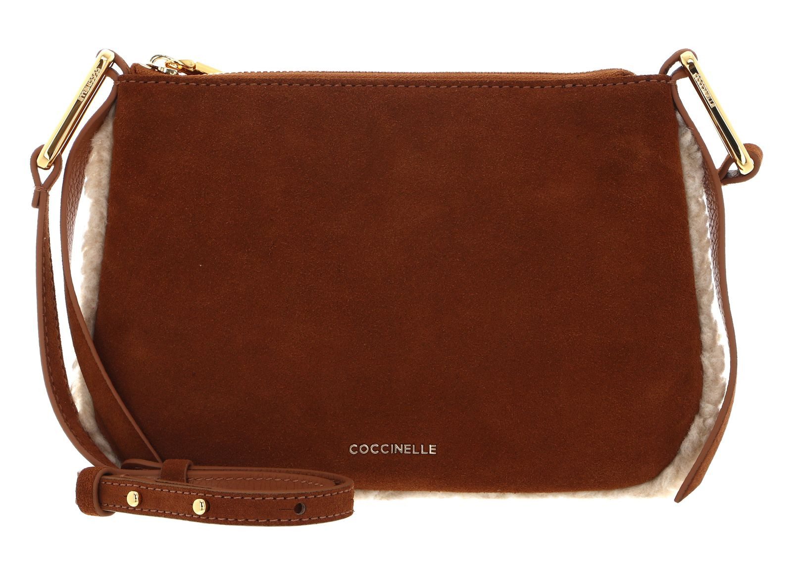 COCCINELLE Umhängetasche Eco Shearling Suede Leather Mini Bag, aus echtem Rindsleder