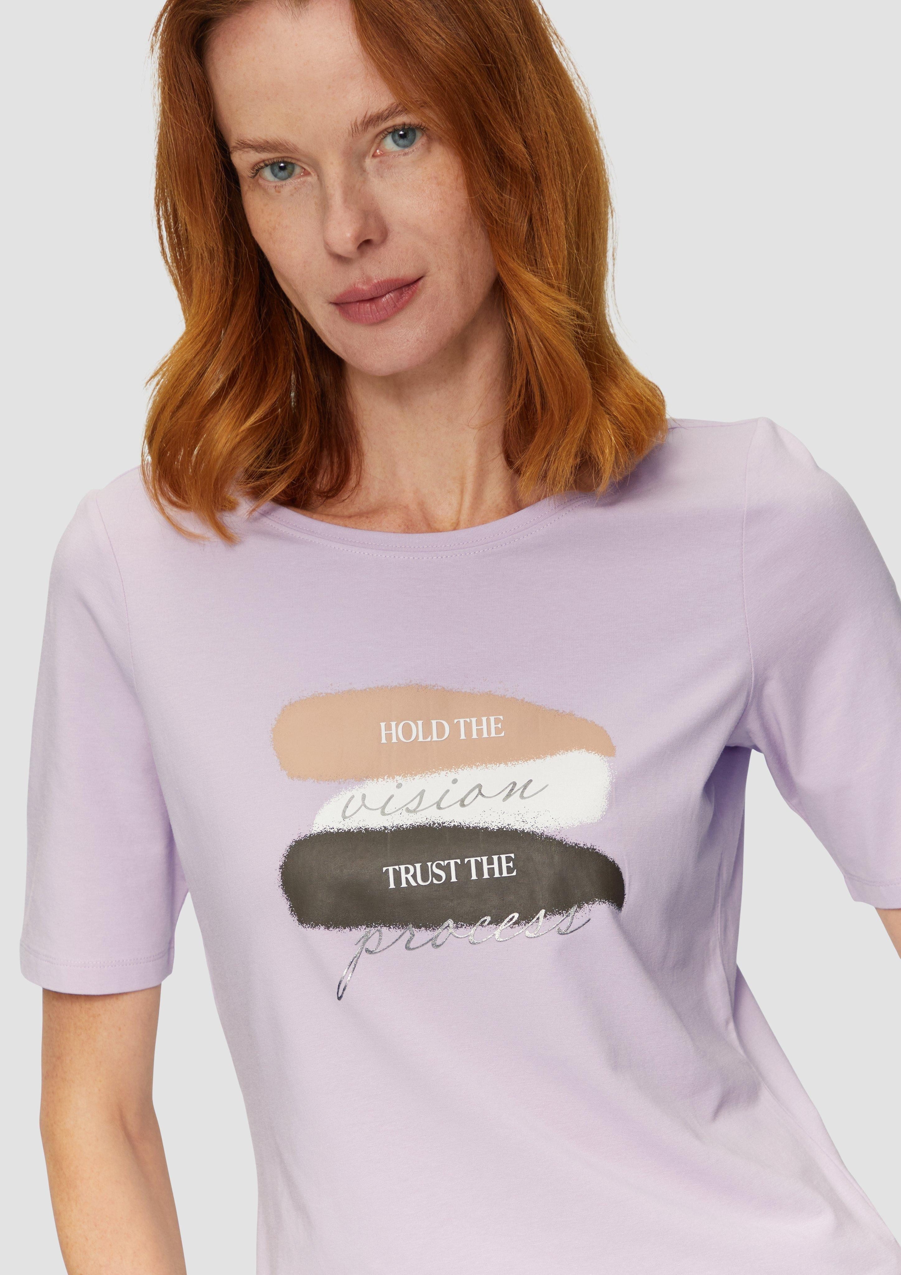 s.Oliver Kurzarmshirt Elastisches T-Shirt mit Frontprint günstig online kaufen