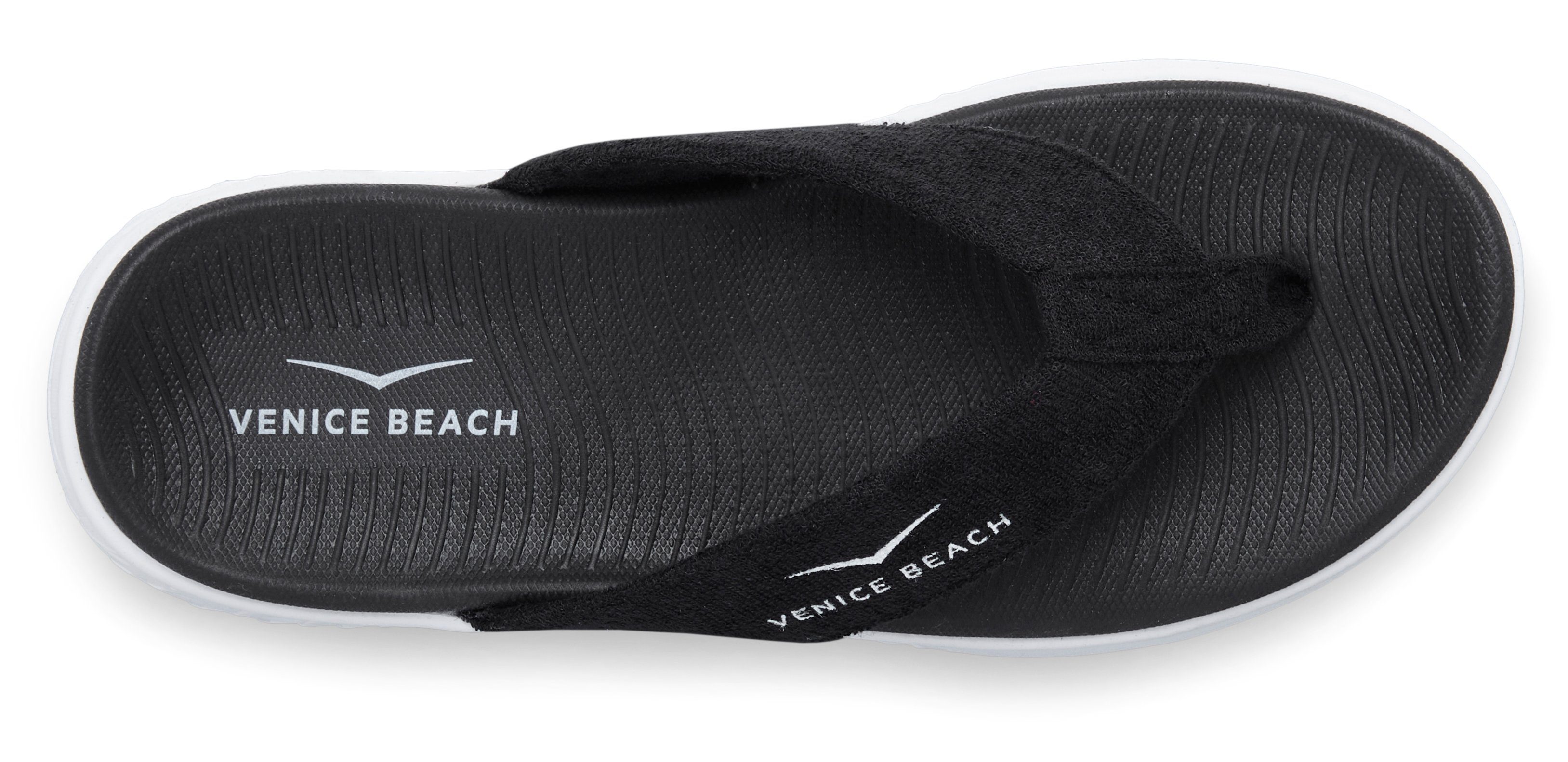 Venice Beach Sandale, Badeschuh, Sommerschuhe, Badelatsche, Flip Flop, Badeschlappe Badezehentrenner Zehentrenner mit wasserabweisender und leichter Sohle VEGAN
