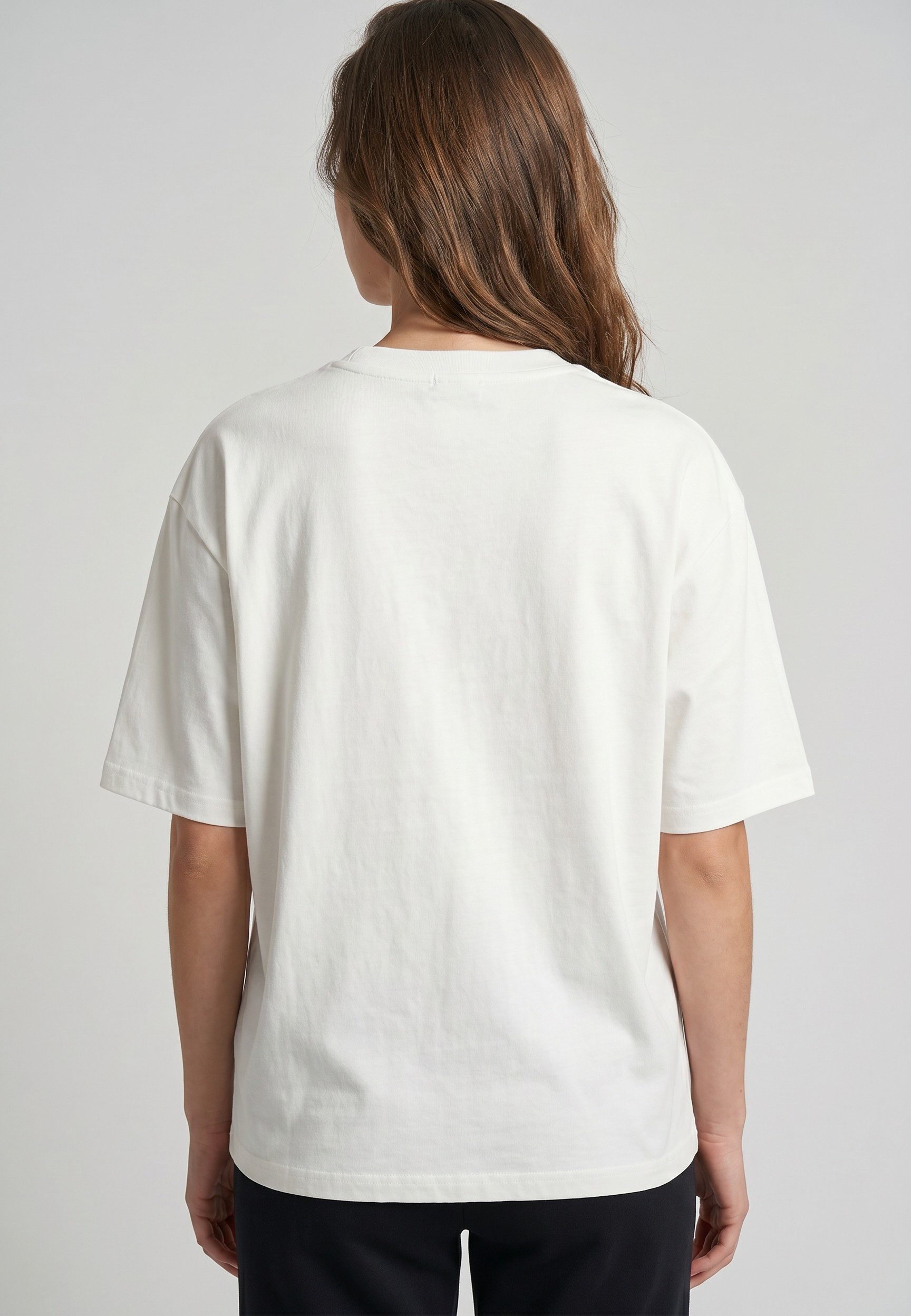 Eight2Nine T-Shirt Damen Baumwollshirt mit Applikation Oversized Fit, verschiedene Statements