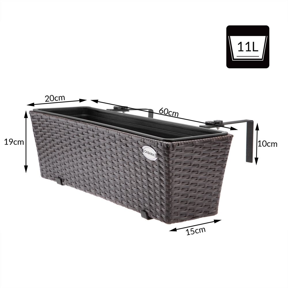 Casaria Blumenkasten, 2er Set 11 Liter günstig online kaufen