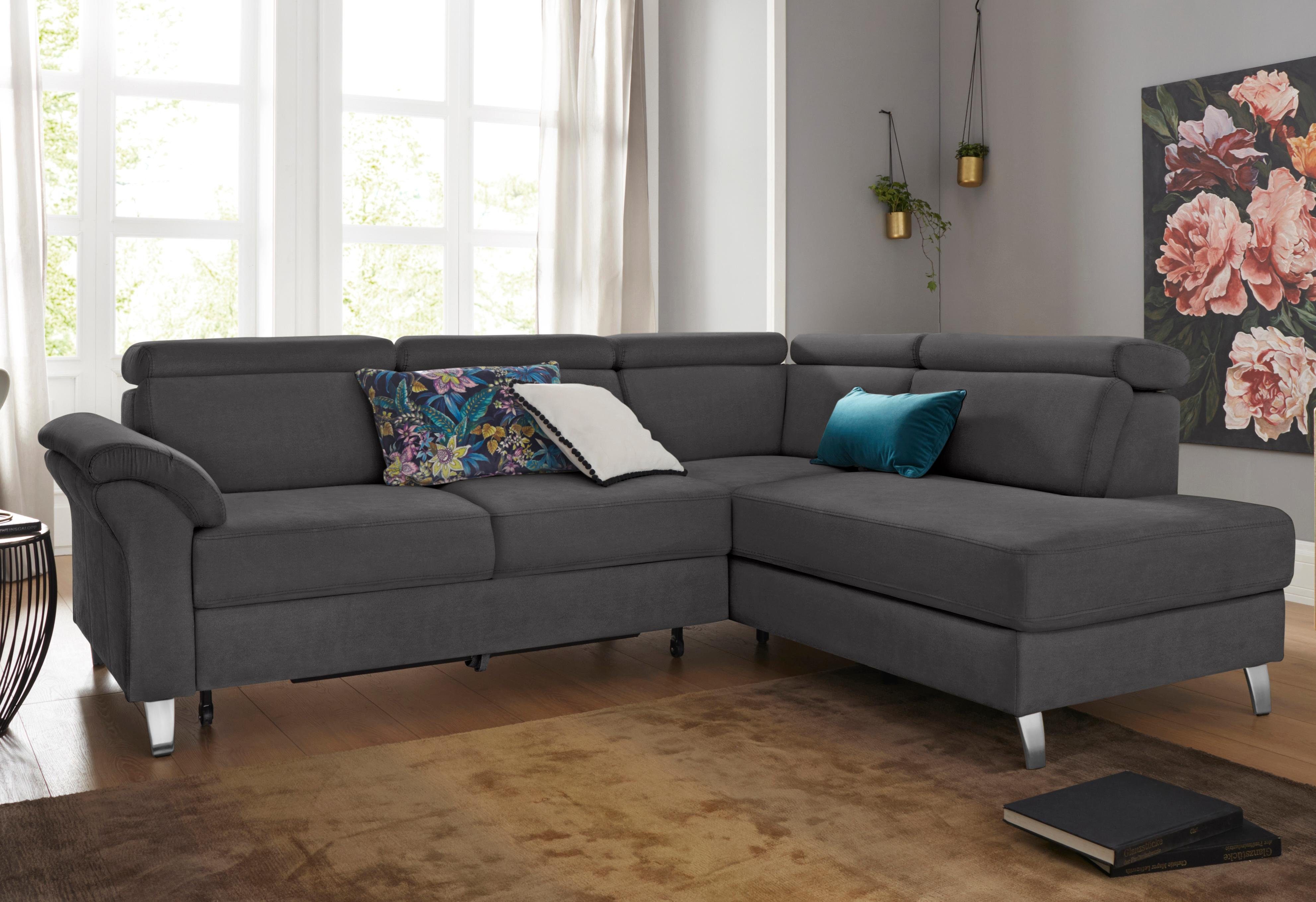 sit&more Ecksofa "Arngast L-Form" inklusive Kopfteilverstellung und Federke günstig online kaufen