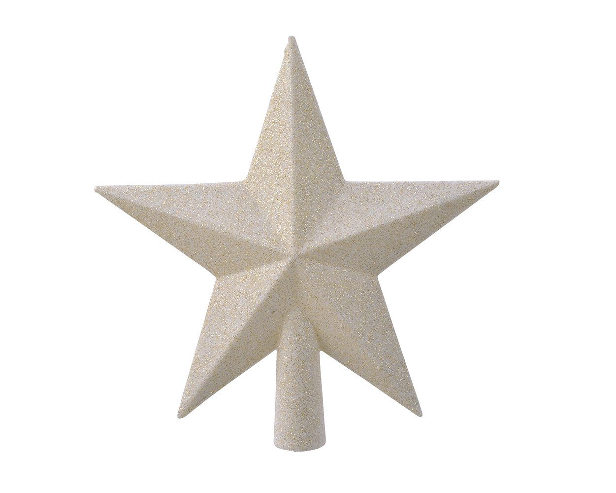 Kaemingk Christbaumspitze, Christbaumspitze Stern mit Glitzer 19cm Kunststoff, wollweiß. € 4,79, (€ 4,79 pro 1 Stk).