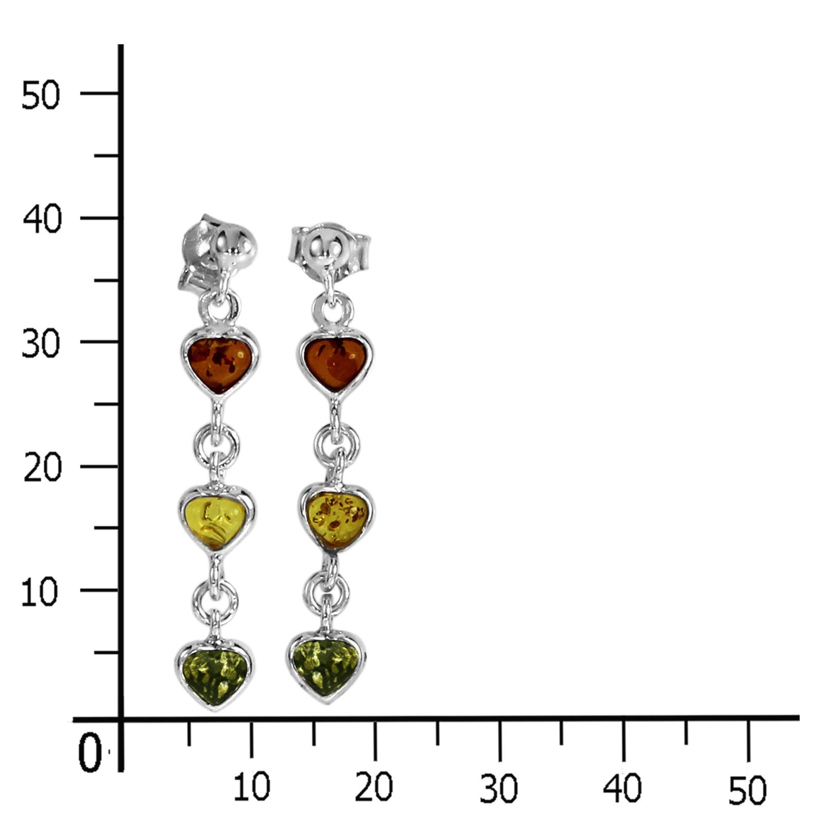 OSTSEE-SCHMUCK Paar Ohrstecker Ostsee-Schmuck Ohrhänger Herz Ohrhänger Herz günstig online kaufen
