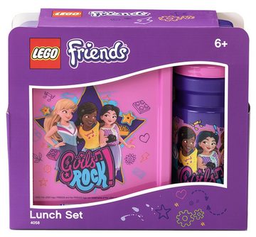 Sarcia.eu Lunchbox Pink-violettes Set, Lunchbox und Trinkflasche 390ml. Friends LEGO