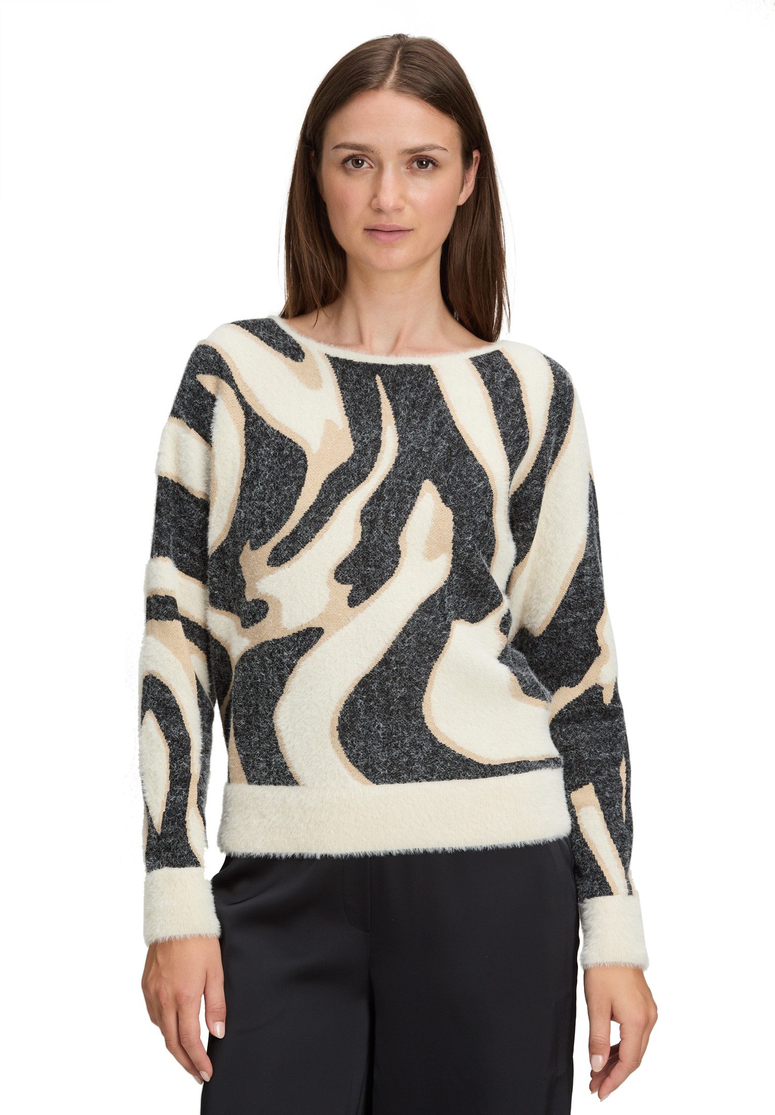 Betty&Co Strickpullover Damen mit Rippbündchen (1-tlg)