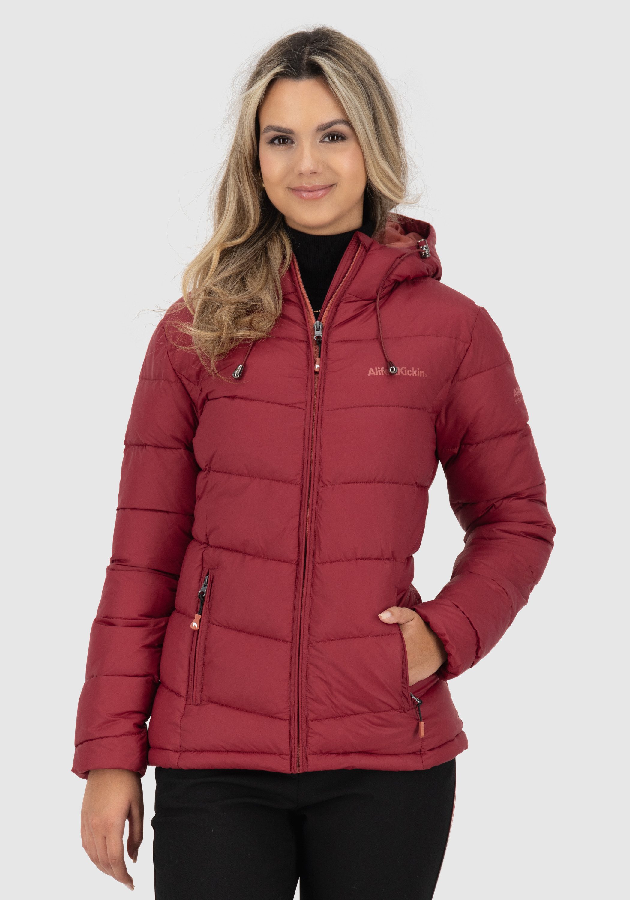 Alife & Kickin Steppjacke AndriaAK leichte, taillierte Übergangsjacke mit breiter Steppung und Kapuze