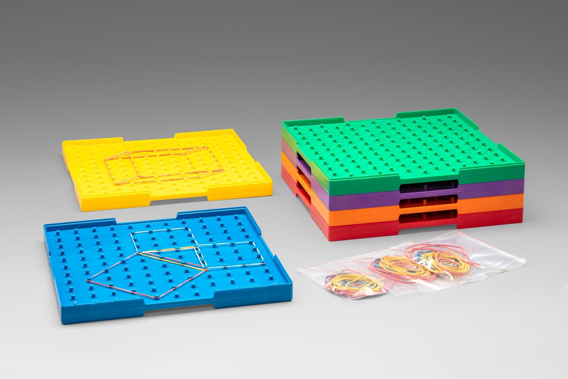 RE-Plastic® aktiv (6 6 (180-St), Geometriebretter lernen Wissner® groß doppelseitig RE-Plastic® Lernspielzeug Farben Stück),