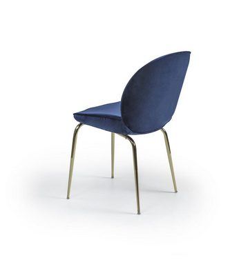 JVmoebel Esszimmerstuhl Blau Esszimmer Designer Stuhl Einrichtung Luxus Stühle Neu Möbel (1 St), Made in Europa