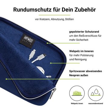 Artwizz Tragetasche Cable Sleeve, Zubehör Tasche für Kabel, Adapter, Ladegeräte, Navy Blau