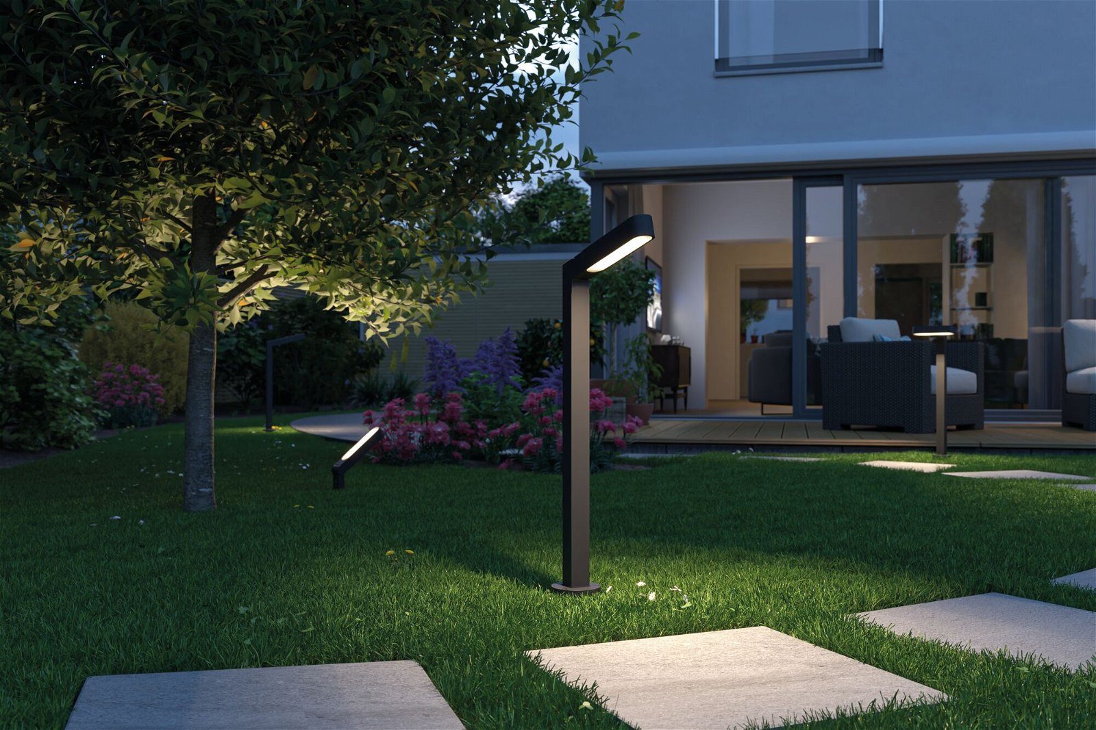 Paulmann LED Pollerleuchte Plug & Shine Ito IP65 3000K 6W Anthrazit, LED fest integriert, Warmweiß, Einzelleuchte Vertikale Ausrichtung