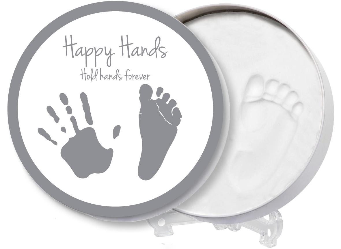 Dooky Handabdruck-Set Happy Hands 2D Runde Dose