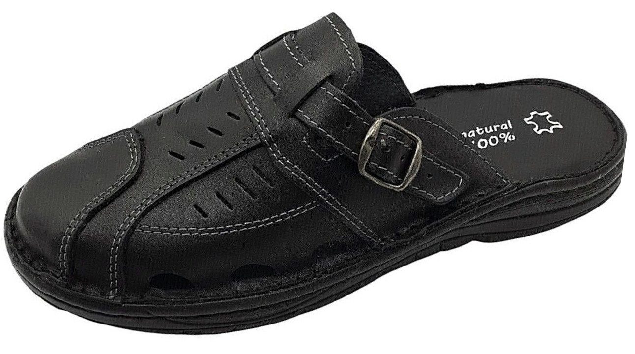 Herren Sommer Leder Sandalen Pantolette Teilweise Handarbeit Sandale