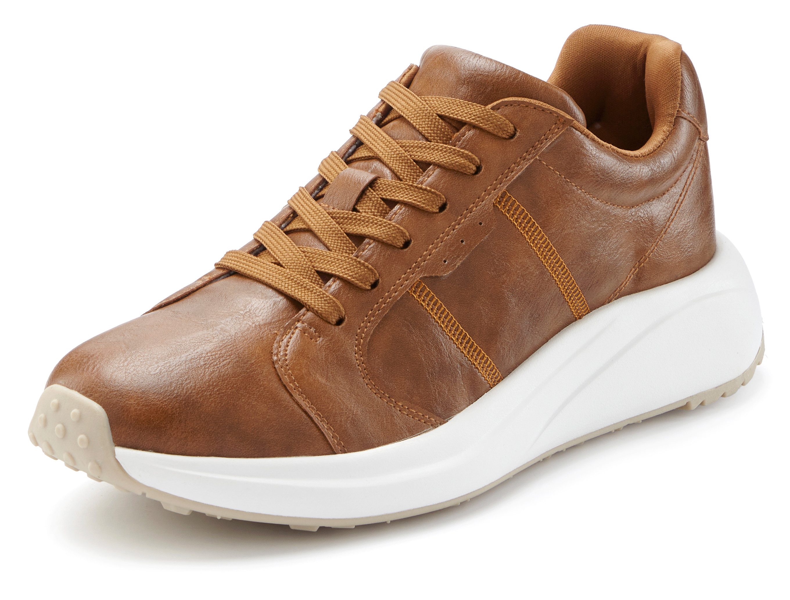 John Devin Schnürschuh, Freizeitschuh, Halbschuh, Turnschuh, Schnürhalbschuh Sneaker NEU mit modischer Sohle VEGAN