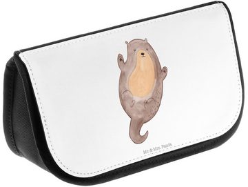 Mr. & Mrs. Panda Kosmetiktasche Otter Umarmen - Weiß - Geschenk, hallo, Fischotter, Kulturbeutel, Kos (1-tlg), Einzigartiges Design