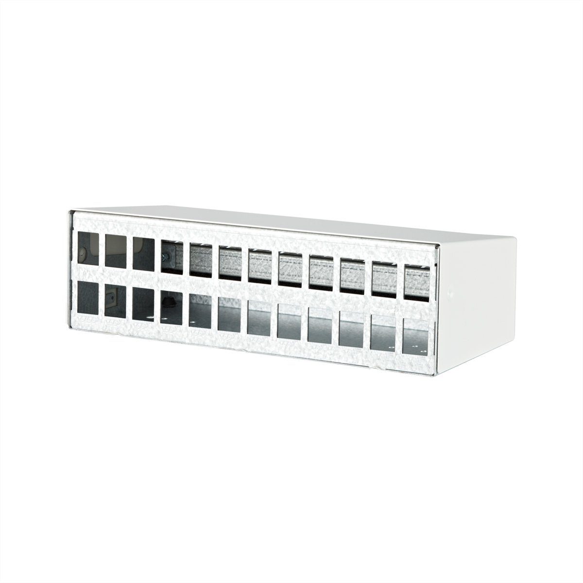Keystone AP-Gehäuse 24 Port reinweiss RAL9010 Netzwerk-Panel