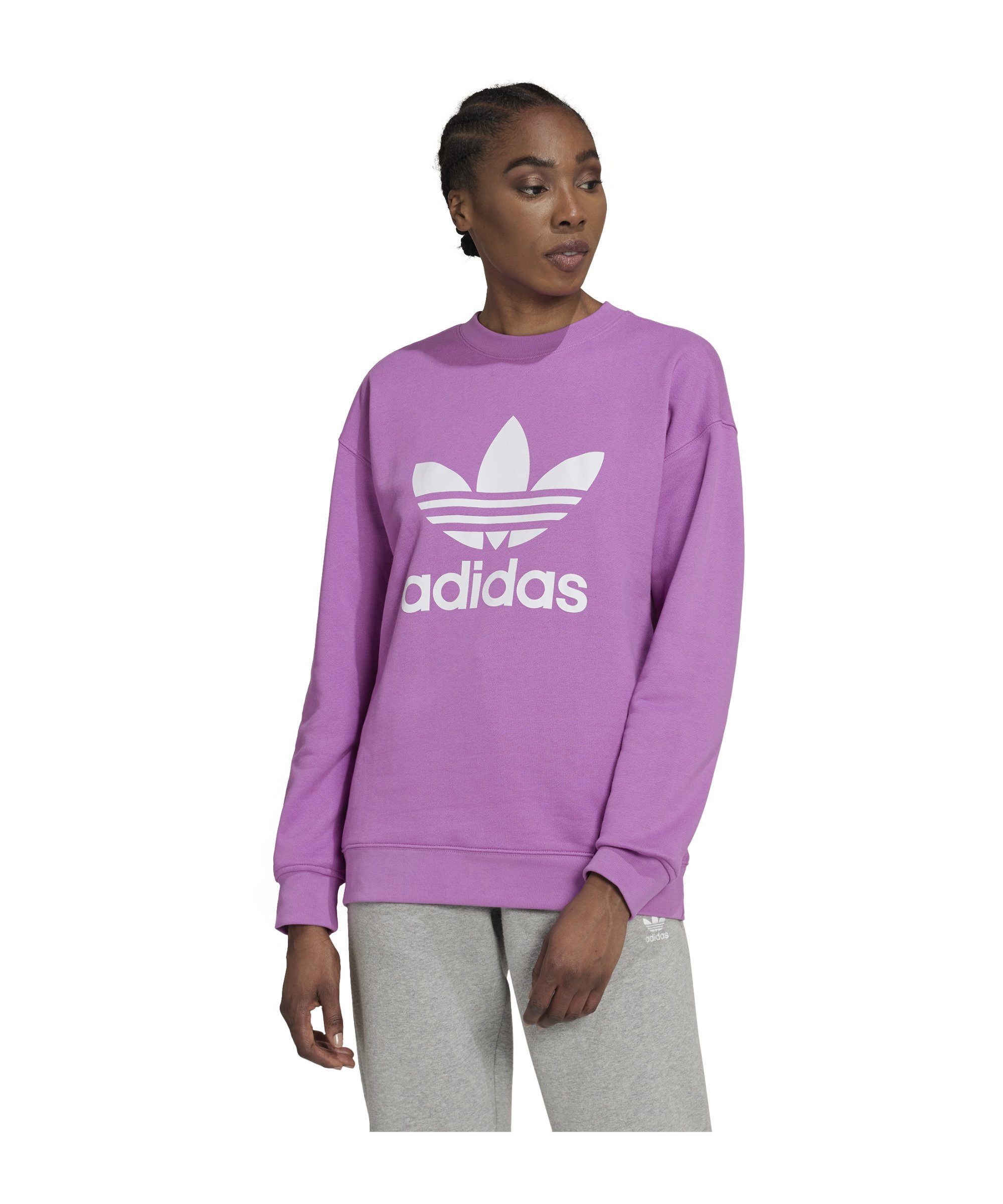 Sweater Trefoil Sweatshirt adidas Damen lila Originals