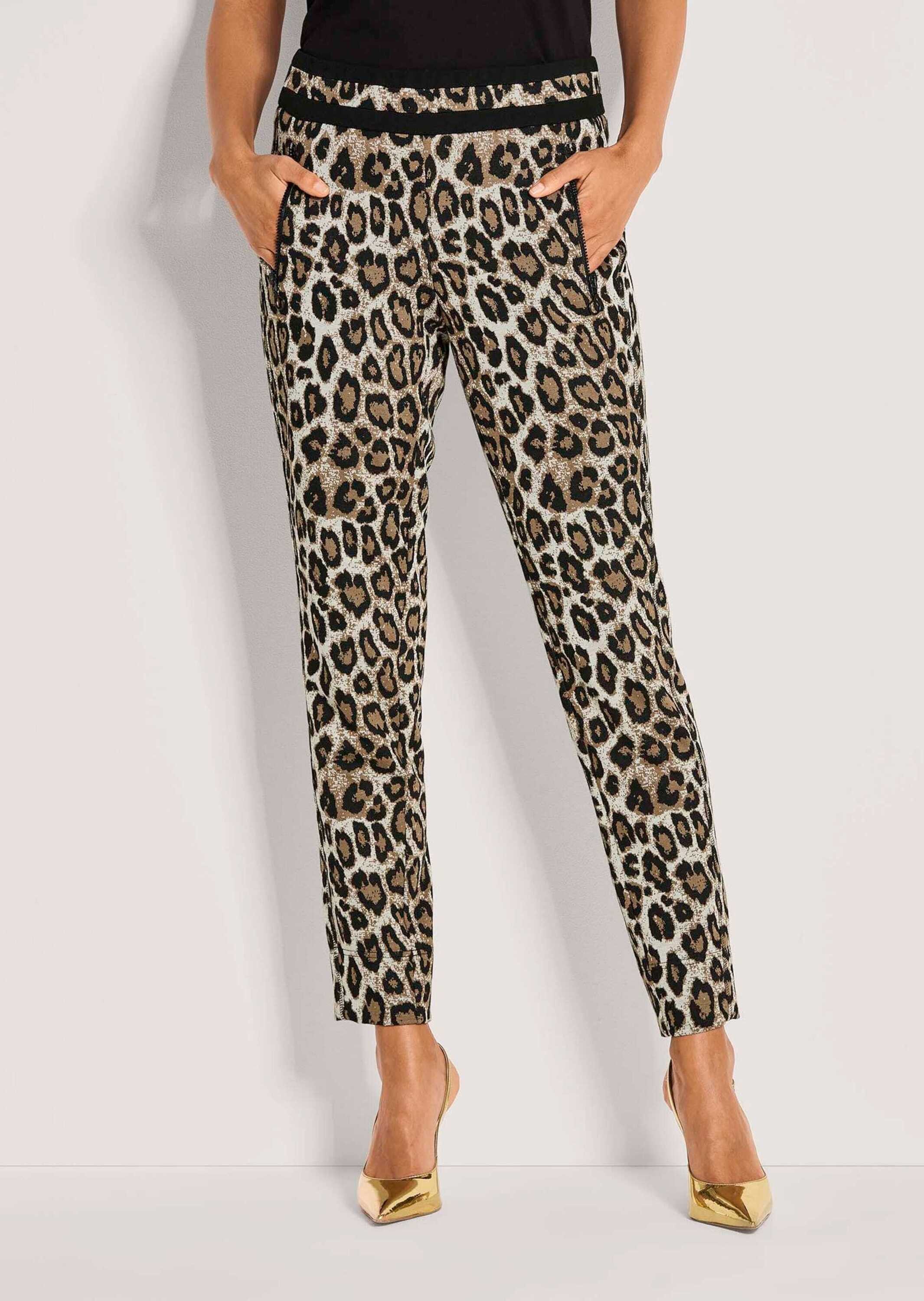 MADELEINE Stoffhose Leo-Print Jersey-Hose mit Stretch günstig online kaufen