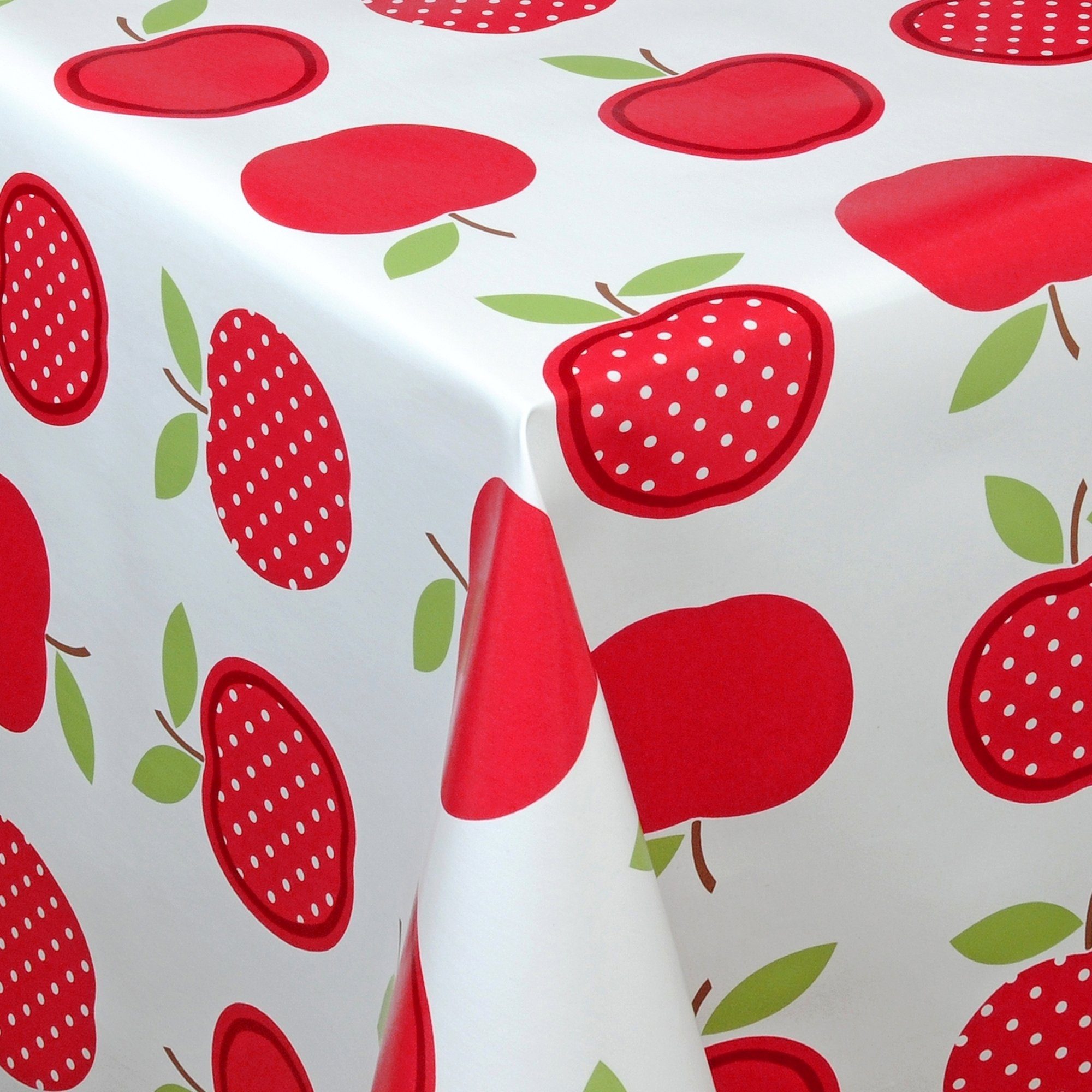 Moderno Tischdecke »Wachstuch Tischdecke Garten Wachstischdecke  Gartentischdecke abwaschbar Äpfel Motiv Rot«, Eckig 100x140 cm online  kaufen | OTTO