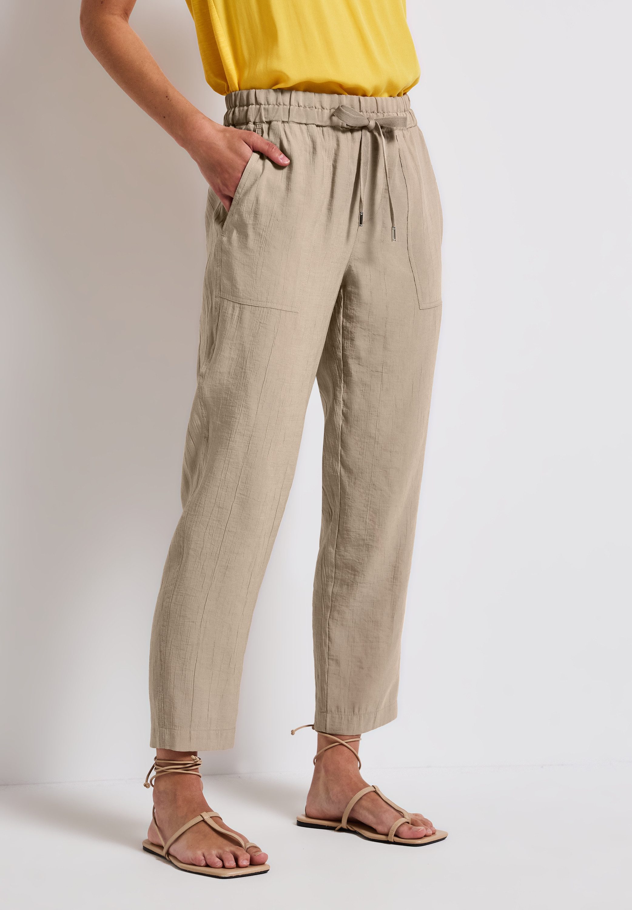 STREET ONE Röhrenhose mit Elastikbund