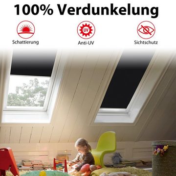 Verdunklungsrollo Dachfenster Rollo passend, AUFUN, für velux Fenstersysteme