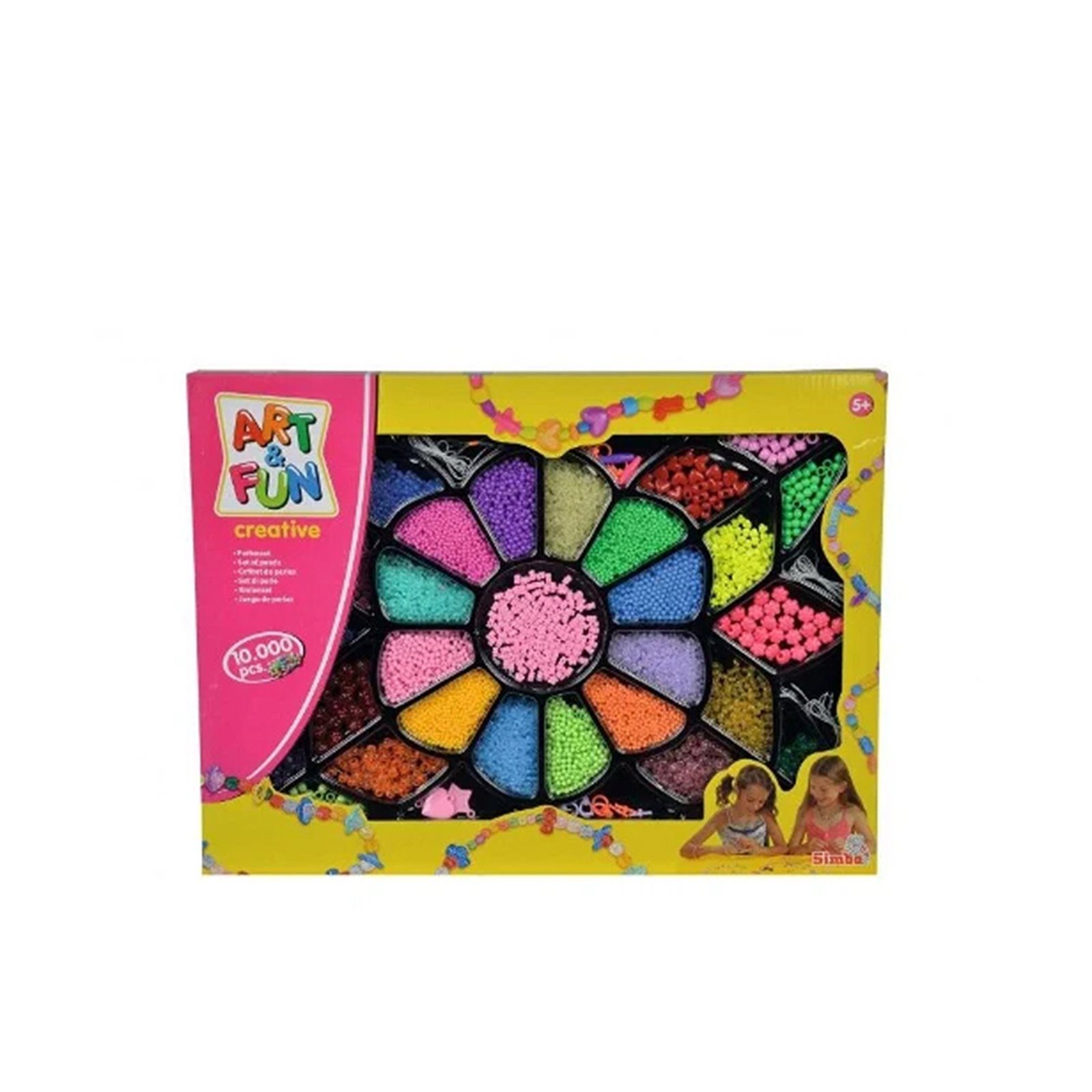 SIMBA Spielcenter Perlen - Geschenkset Art Fun Creative, (Set), Bügelperlen Schmucksets