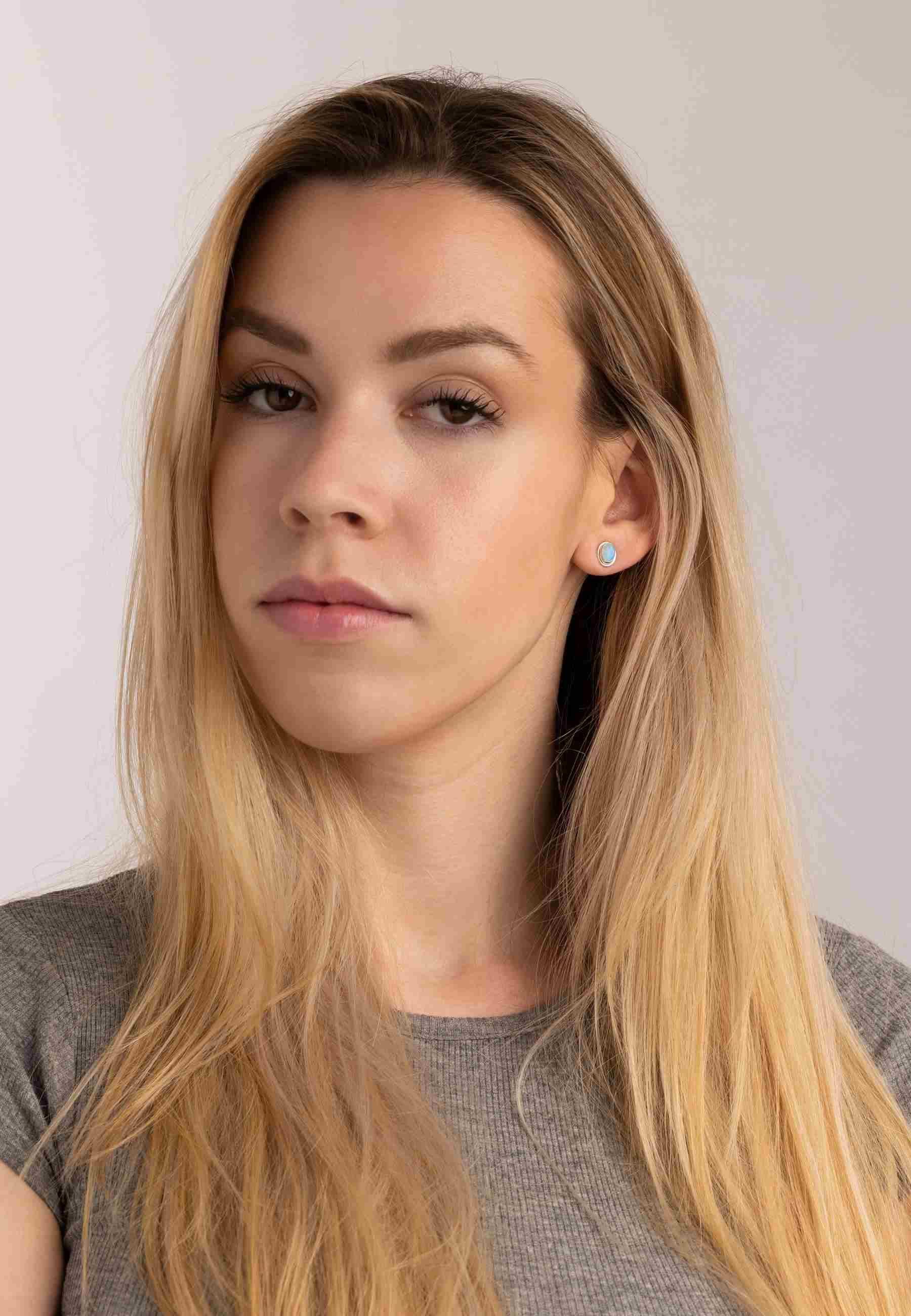 mantraroma Paar Ohrstecker SARALA oval klein günstig online kaufen