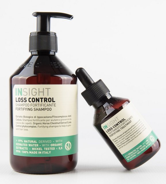 Insight Professional Haarshampoo LOSS CONTROL GEGEN HAARAUSFALL 400 ml SHAMPOO + 100 ml LOTION, Shampoo & Lotion Set, 1-tlg., Shampoo 400ml + Lotion 100ml, regenerierend, stärkend