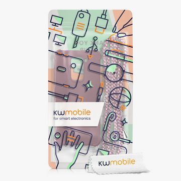 kwmobile Handyhülle Hülle für Xiaomi Redmi Note 9, mit Metall Kette zum Umhängen - Silikon Handy Cover Case Schutzhülle