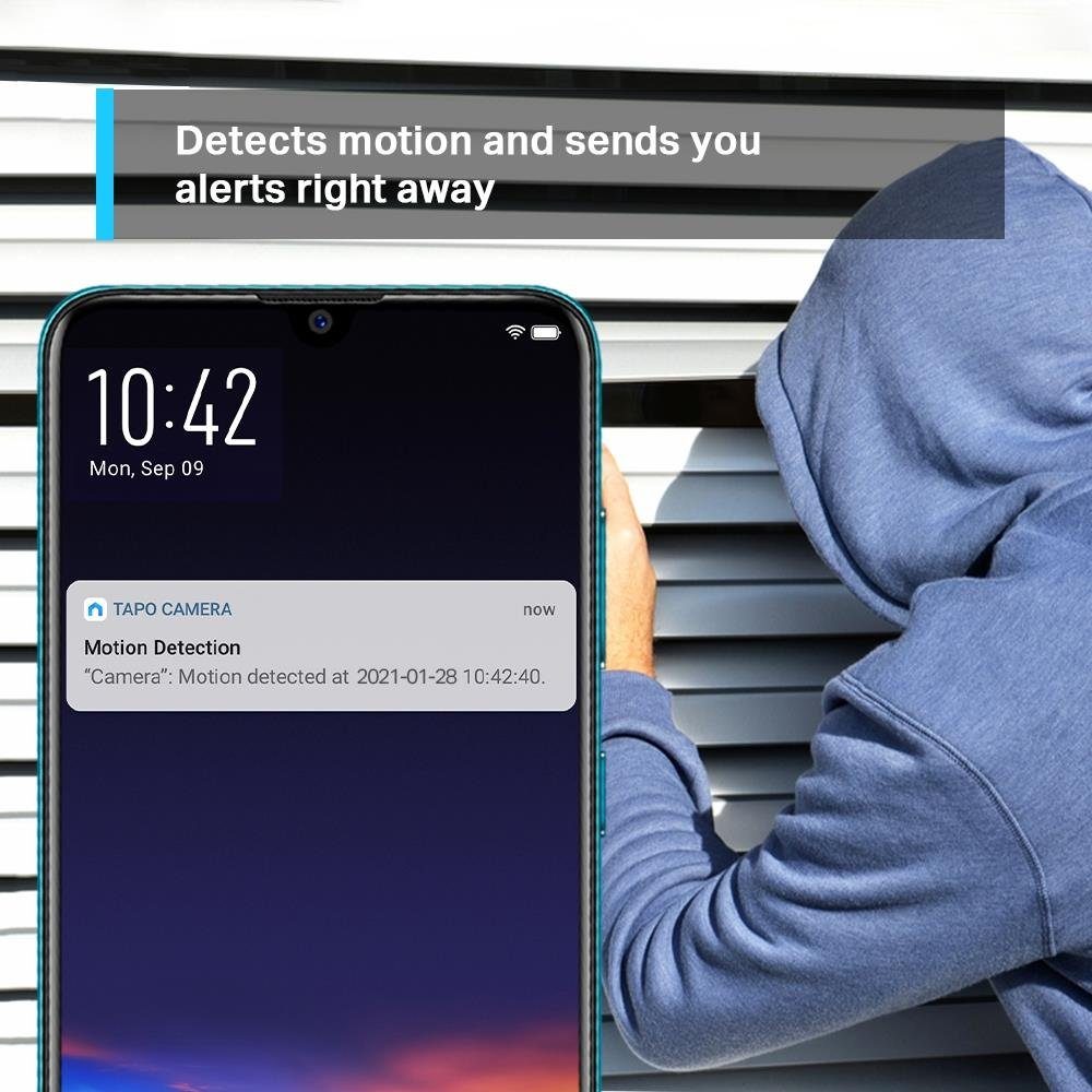 tp-link Überwachungskamera Tapo C210 (WLAN-Sicherheitskamera, Nachtsicht, Alarm, Indoor, 3MP)