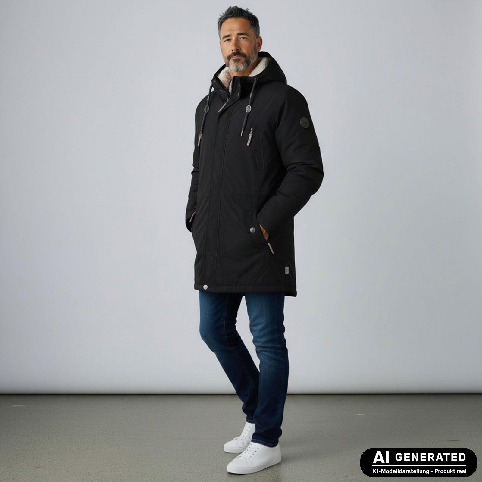 Blue Wave Funktionsmantel Kuddel Herren Funktionsparka Jacke Kuddel - Parka Winterjacke Funktionsjacke