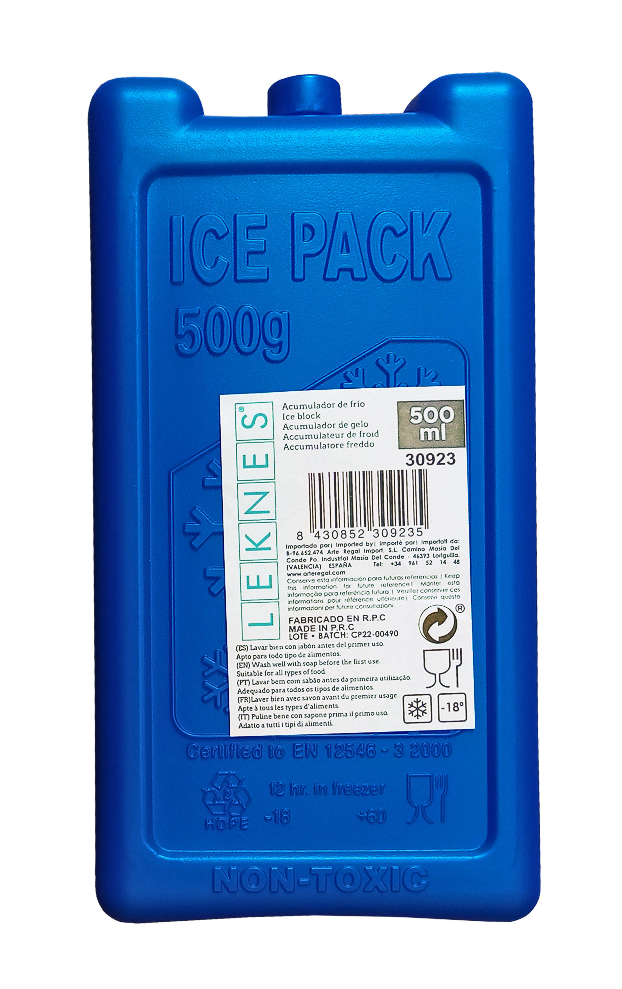 Leknes Kühlakku KÜHLELEMENT 9,5x18cm Blau wiederverwendbar Kältespeicher Kühlakku 35, Eisblock Gefrierelement Kühlmodul Akku