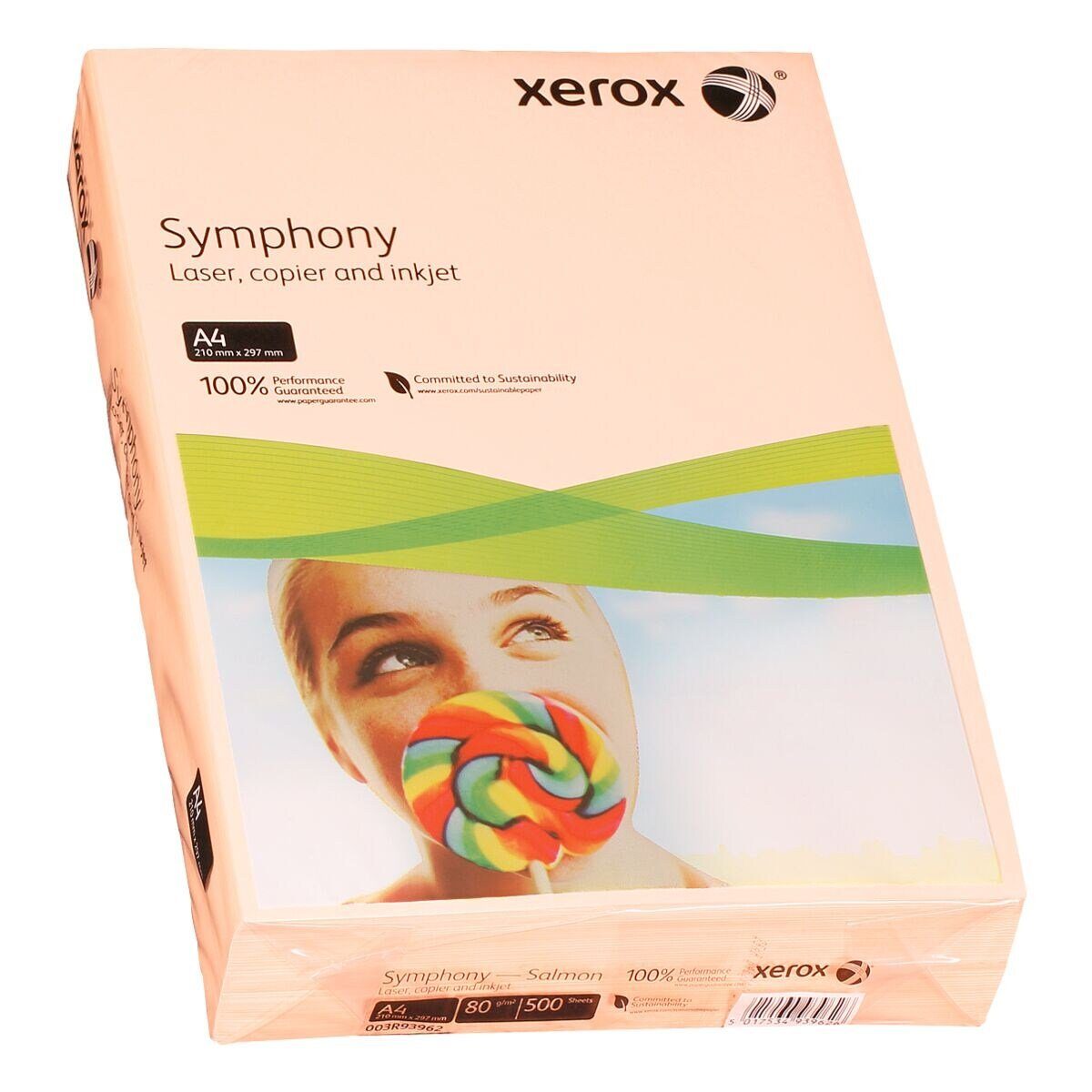 Xerox Drucker- und Format DIN Kopierpapier Symphony, lachs Blatt 80 Pastellfarben, 500 A4, g/m²