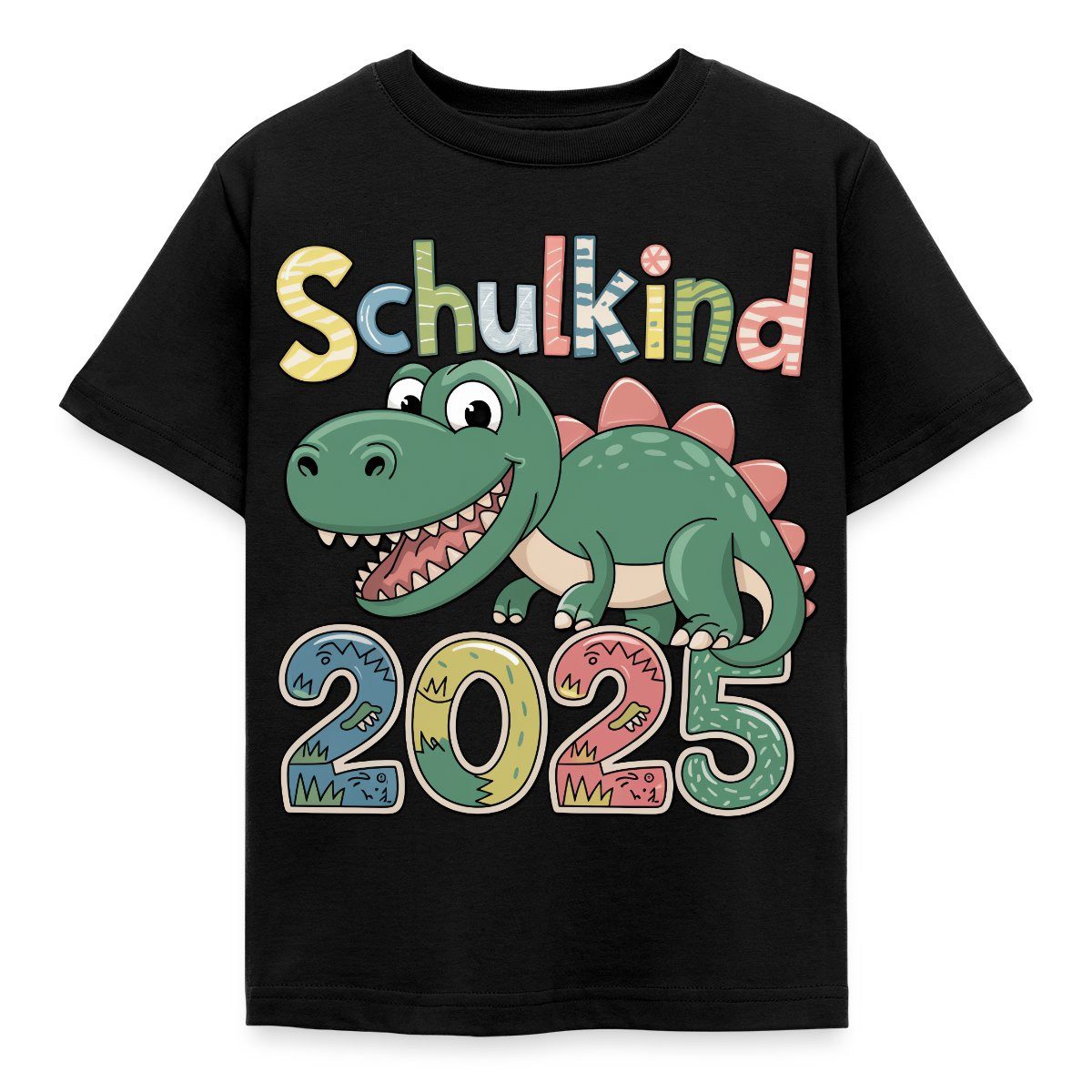 T-Shirt Schulkind 2025 Erstklässler Dinosaurier Kinder T-Shirt