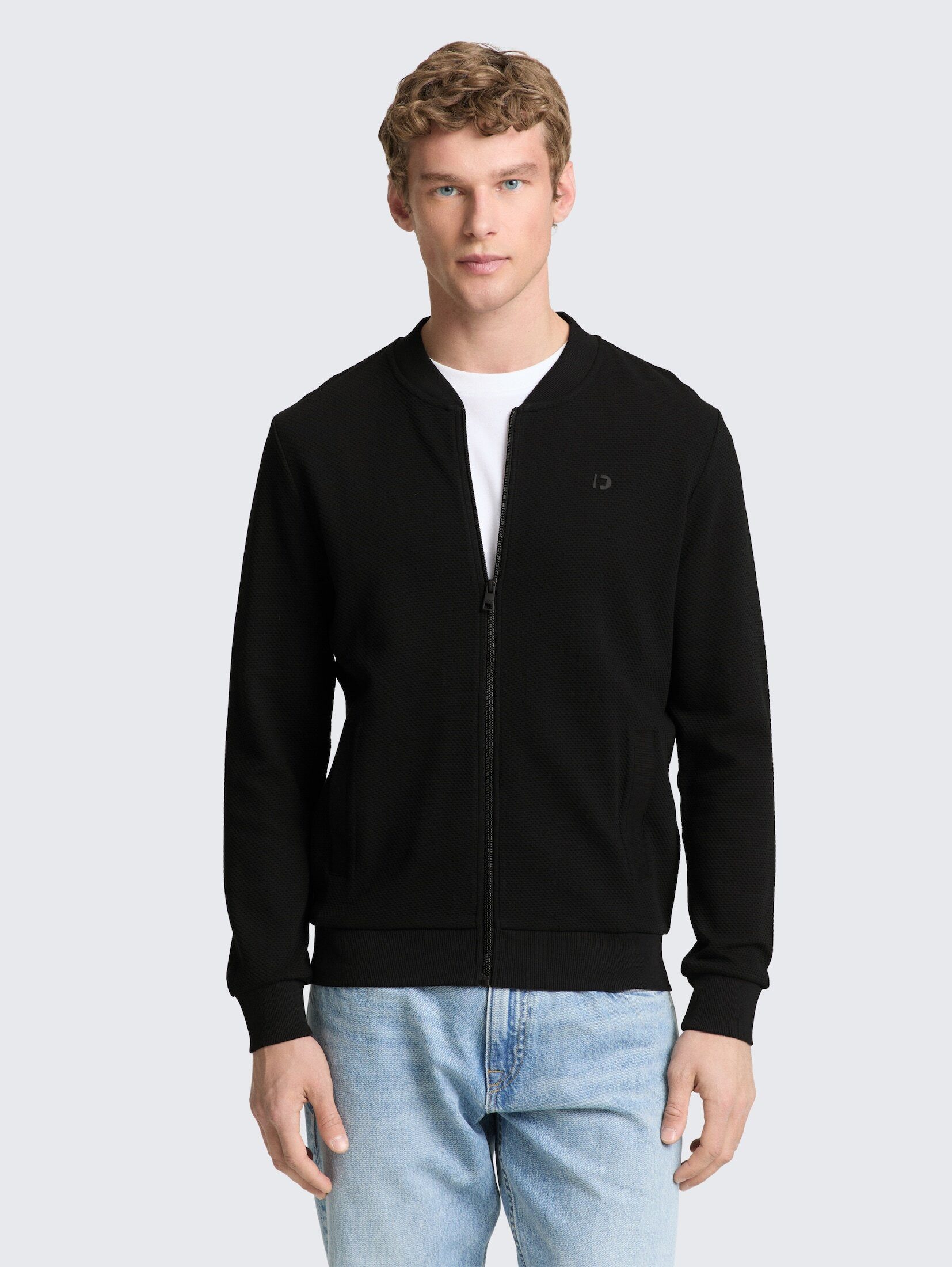 TOM TAILOR Denim Sweatjacke Strick & Sweatshirts Bomberjacke aus Baumwolle