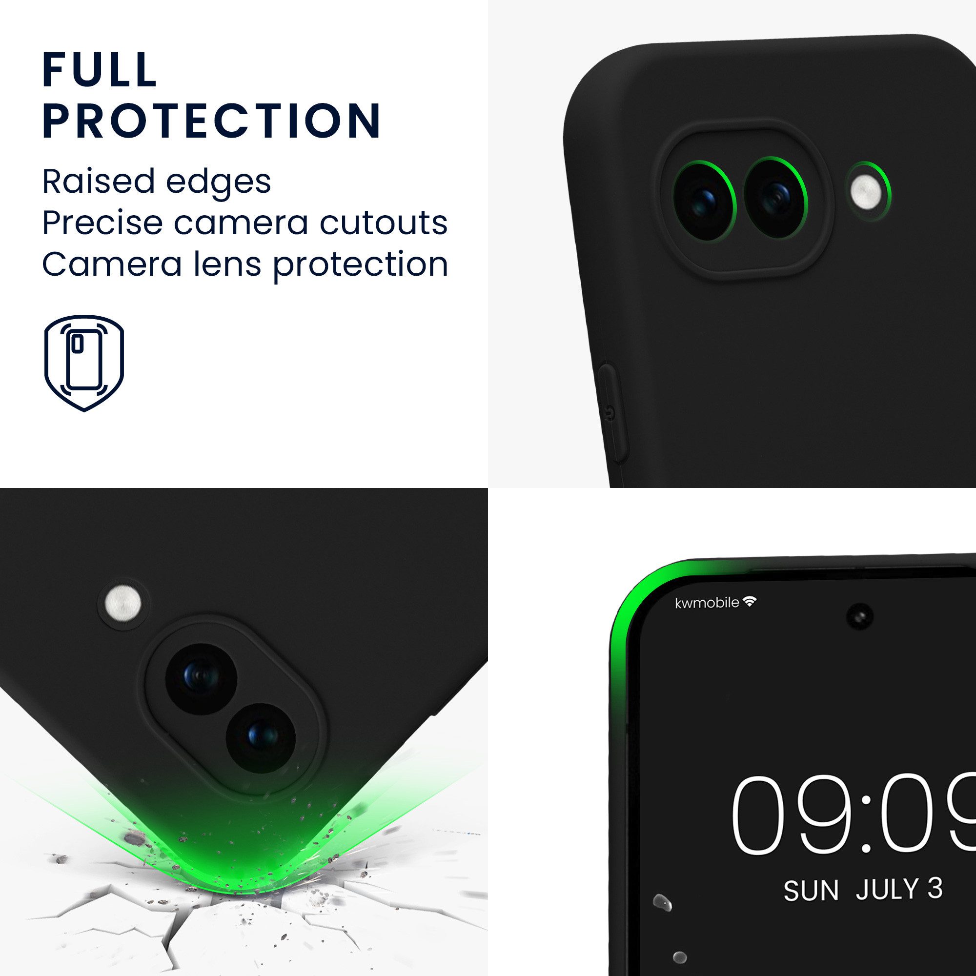 kwmobile Smartphone-Hülle Handyhülle für Google Pixel 10a Hülle, Weiches Handy Silikon Case - Schutzhülle Cover – Bild 3 von 5