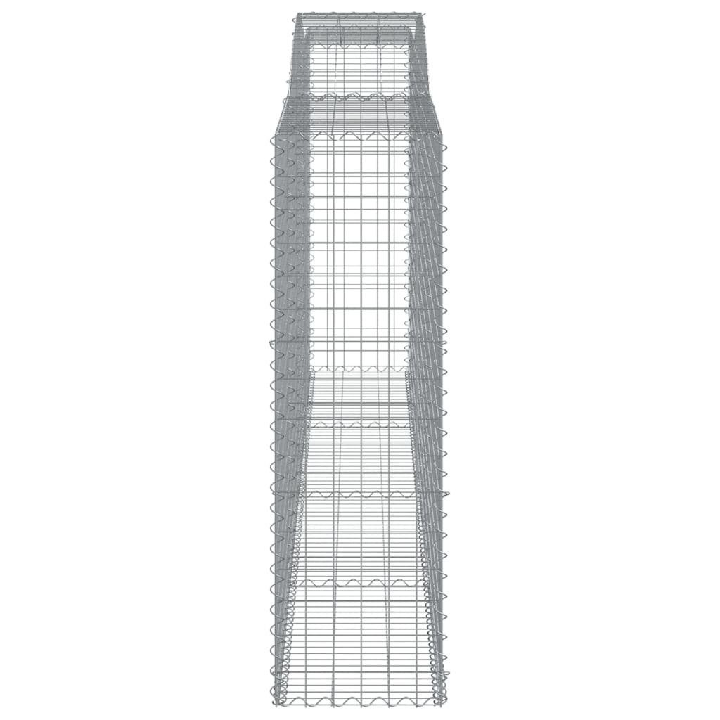 vidaXL Blumentopf Gabionen mit Hochbogen 6 Stk. 400x50x160/180cm Verzinktes Eisen (6 St)