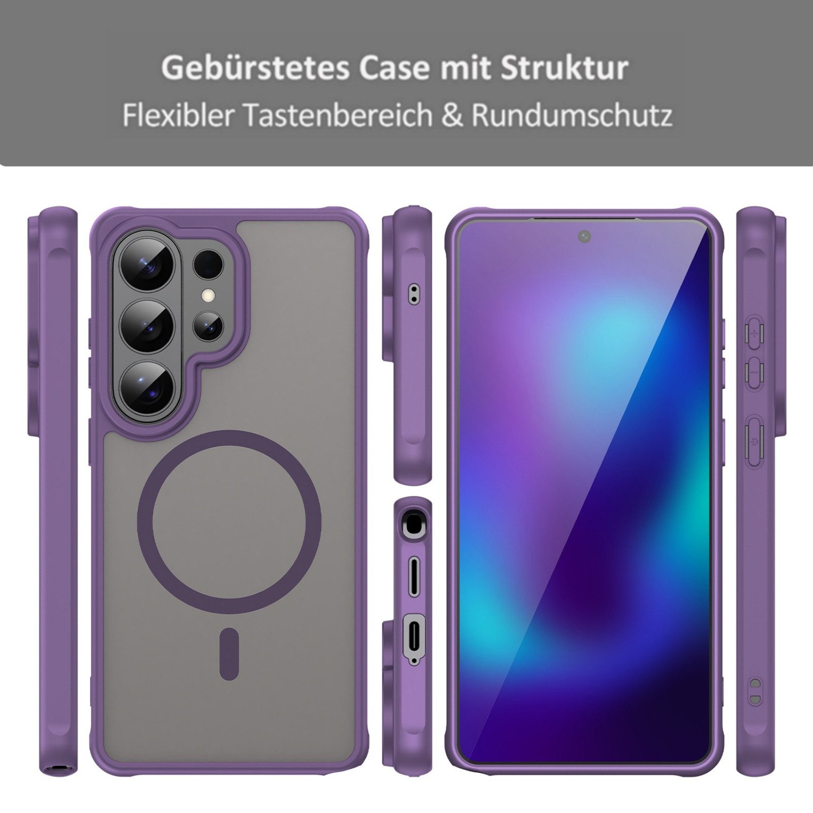 betterfon Handyhülle für Samsung Galaxy Serie Schutzhülle Magnet Case Hülle magnetisch, Magnetisches Laden, mattes Design, kratzfest & stoßfest verarbeitet – Bild 3 von 5