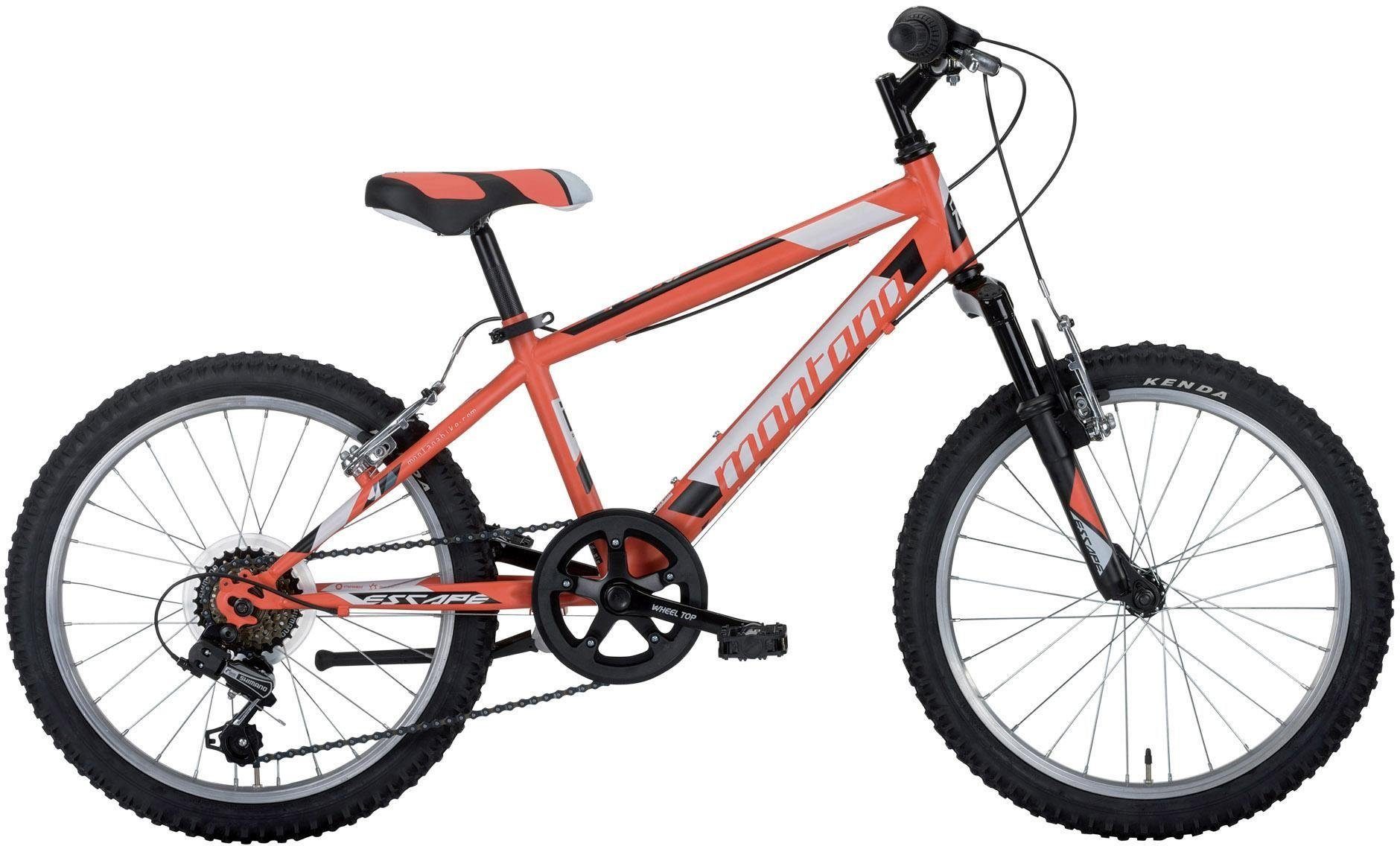 Montana Fahrräder Kinderfahrrad ESCAPE 20", 6 Gang Shimano TY-21 Schaltwerk, Kettenschaltung