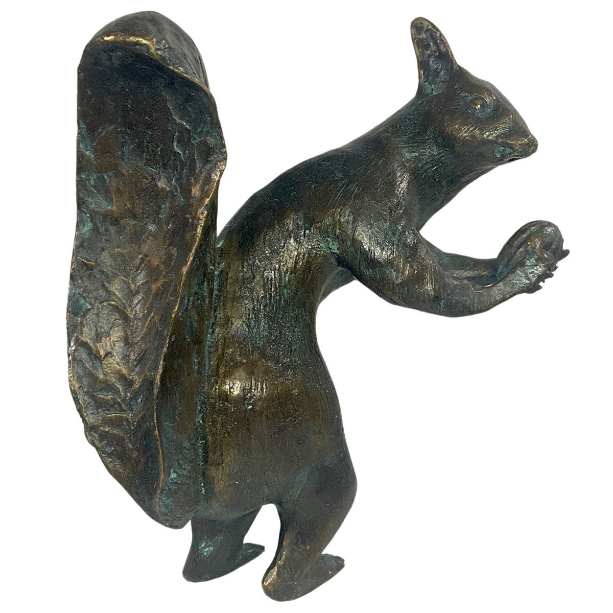 Eichel" Rottenecker "Eichhörnchen Gartenfigur Bronzeskulptur IDYL mit