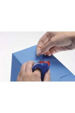 tesa Klebeband Klebefilmabroller Mini-Abroller rot/blau (Packung, 1-St., 1 Stück) Rot/Blau