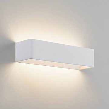 Arcchio LED Wandleuchte Karam, LED-Leuchtmittel fest verbaut, warmweiß, Modern, Aluminium, Eisen, weiß, 1 flammig, inkl. Leuchtmittel