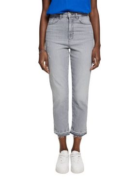 edc by Esprit 7/8-Jeans Jeans mit hohem Bund und offenem Saum
