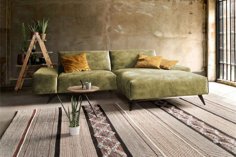 KAWOLA Sofa »KENDY«, Ecksofa Velvet verschiedene Ausführungen und Farben