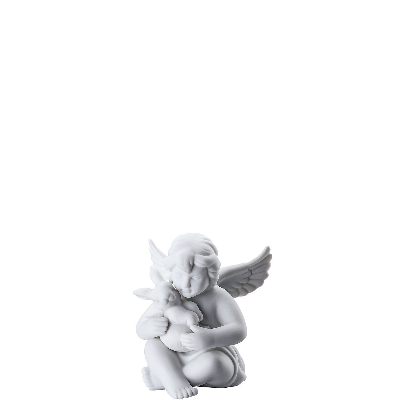 Rosenthal Engelfigur Engel klein Weiß Hase mit matt Engel