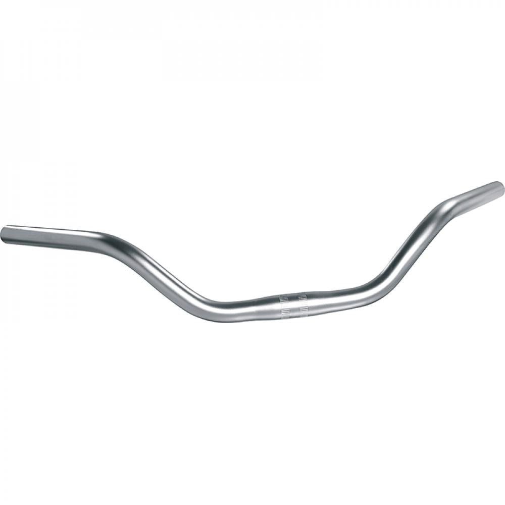 Ergotec Fahrradlenker Ergotec Lenkerbügel Cruiser Alu, Ø 25,4mm, 590mm,silber/eloxiert,52°
