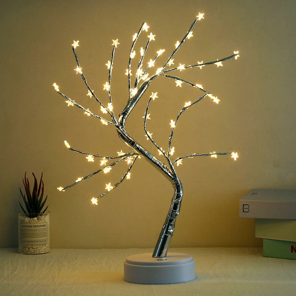 MUPOO LED Baum Künstlicher LED Bonsai Tischleuchte Dekolicht, USB-/Batterie günstig online kaufen