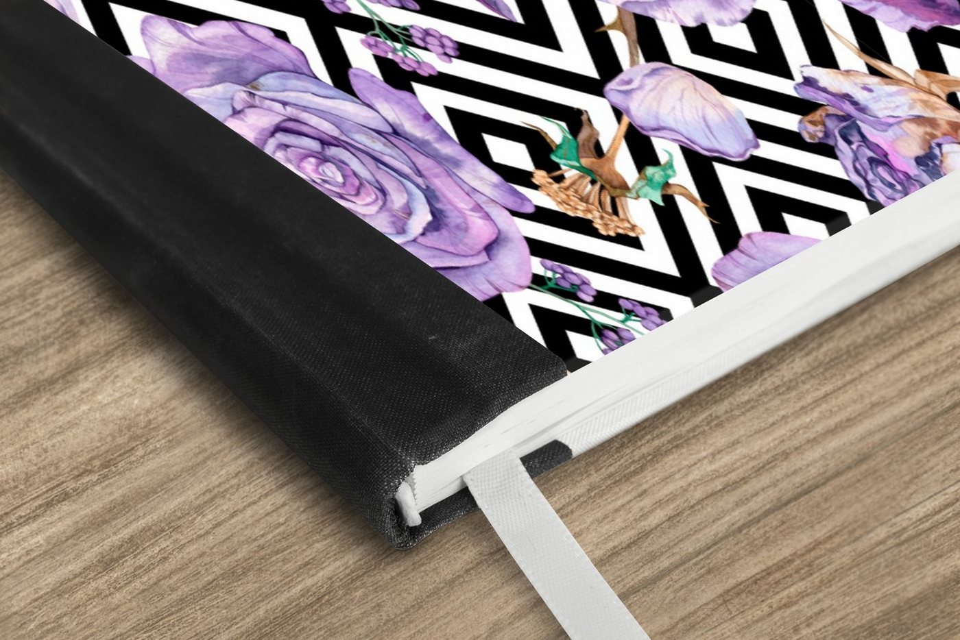 Thumbnail - MuchoWow Notizbuch Blumen - Flieder - Rosen, Notebook, Notizblock a5, Tagebuch, Journal Liniert