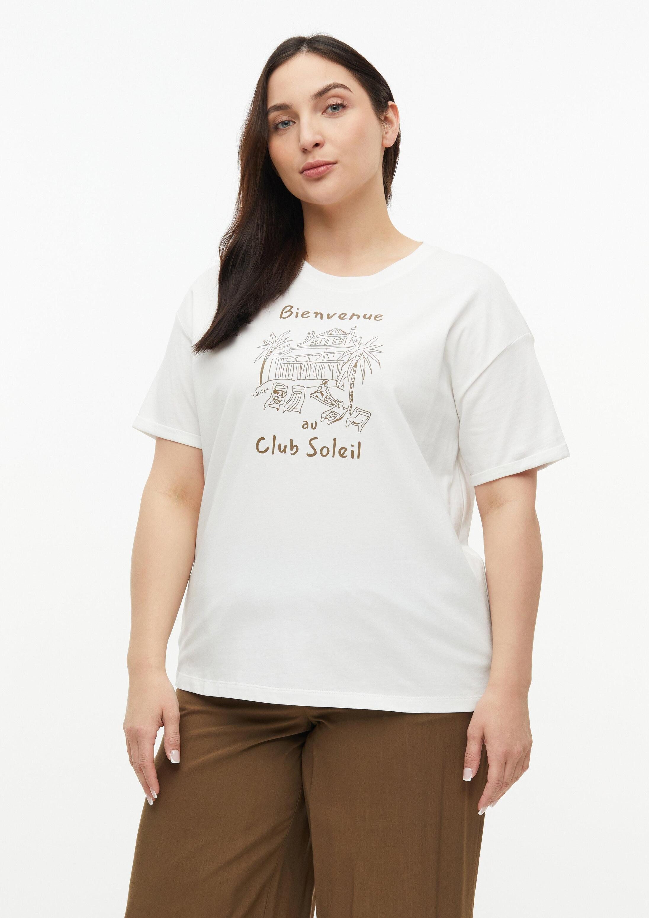 s.Oliver Kurzarmshirt T-Shirt T-Shirt mit Frontprint