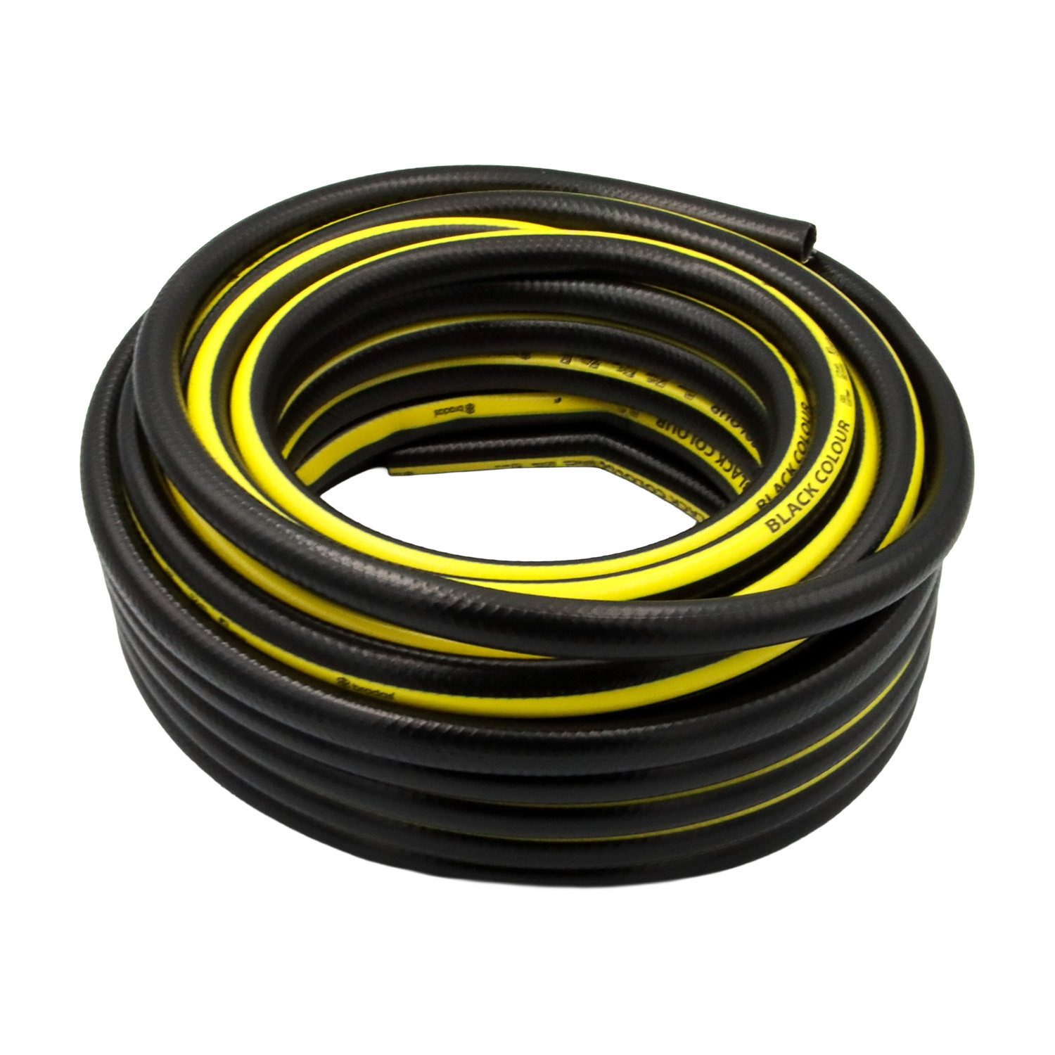 Bradas Gartenschlauch Gartenschlauch Schwarz 1/2 Zoll 20 m 3-lagig verstärkt knickfest